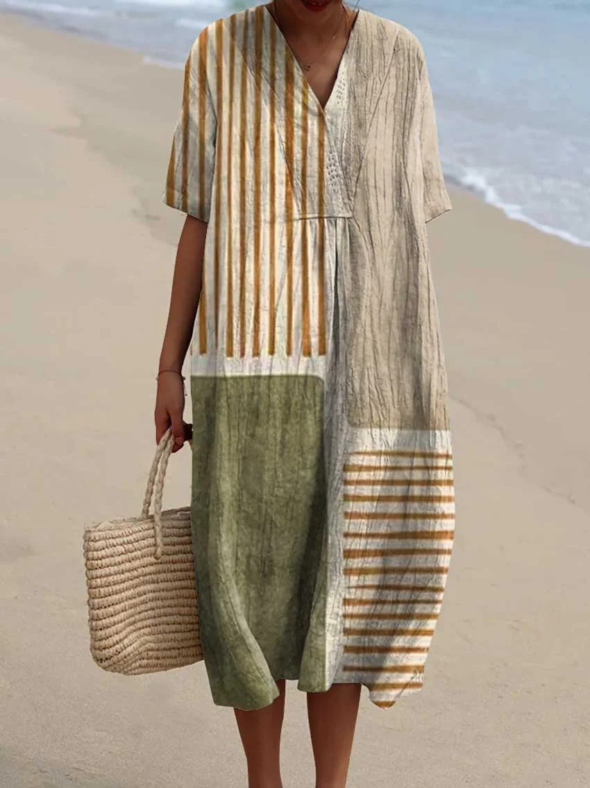 Sienna | Striped Color Block Dress