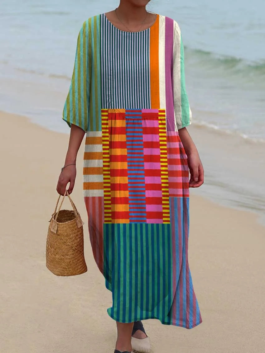 Olivia | Playful Stripes Dress
