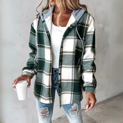Blaire | Plaid Hooded Sweater