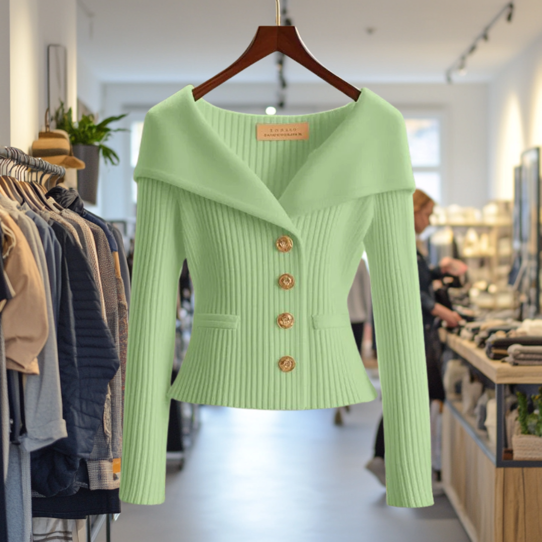 Flavia | Elegant Button Sweater