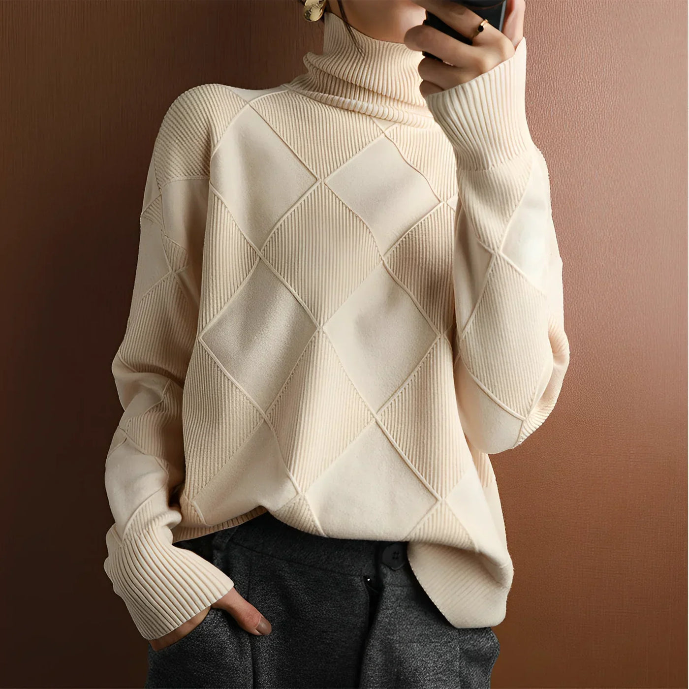 Fabienne | Diamond Knit Sweater