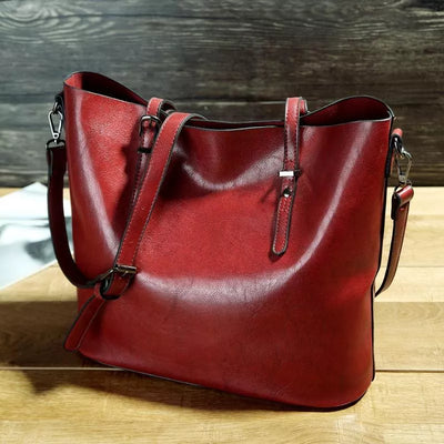 Sigrid | Minimalist Brown Leather Tote
