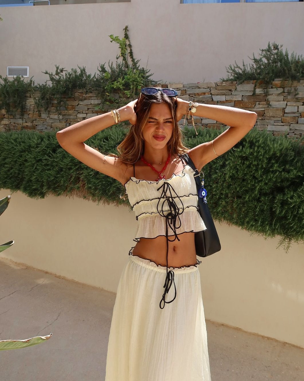 Lexi | Ruffled Tie Two-Piece Set