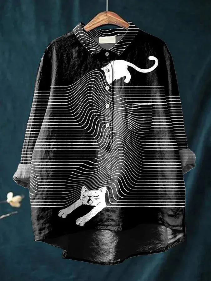 Emma | Tranquil Cat Shirt