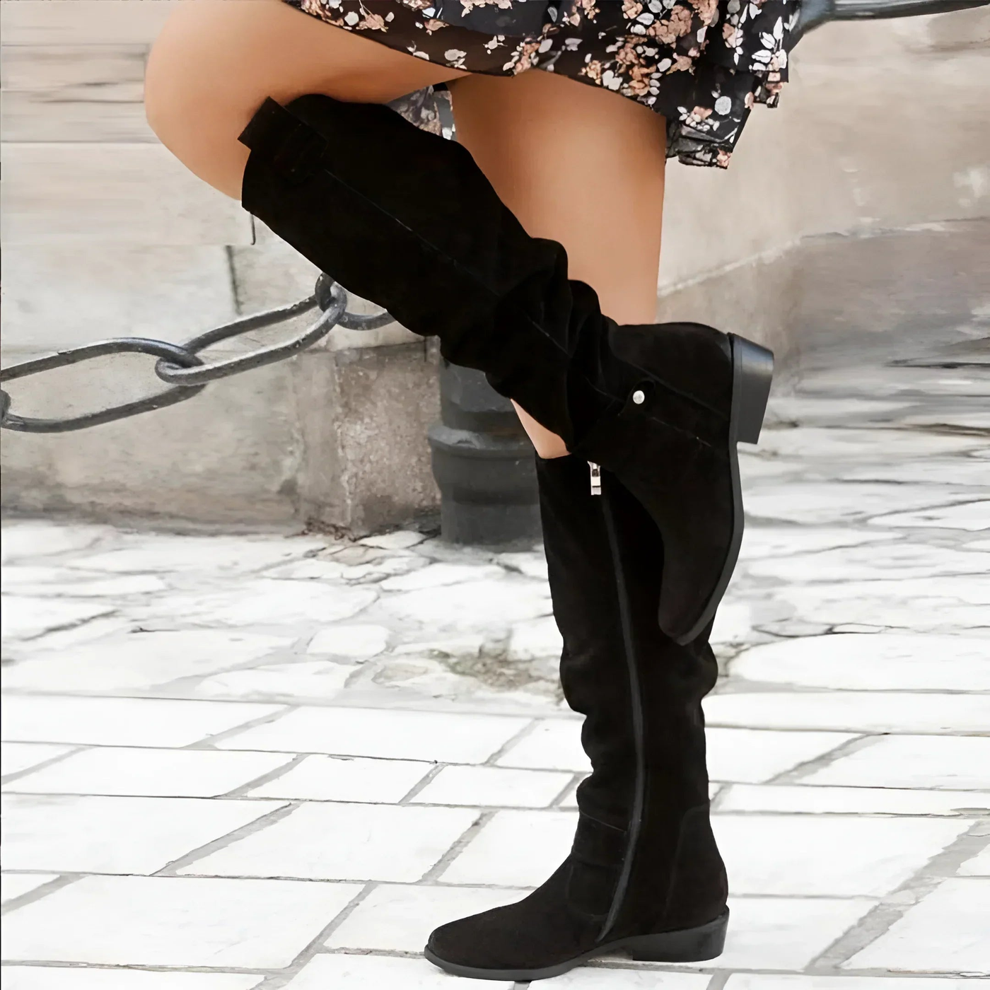 Victoria | Suede Knee-High Boots