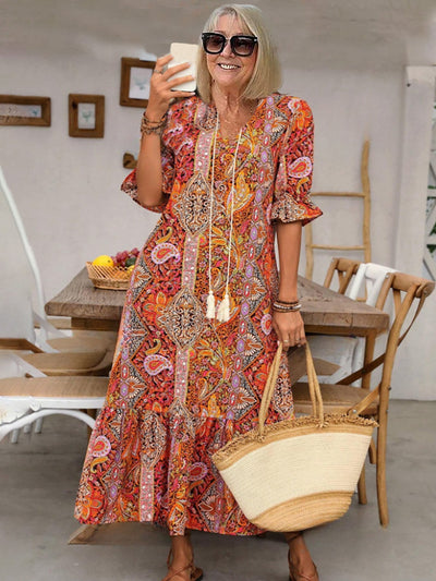 Isla | Paisley Bohemian Maxi Dress