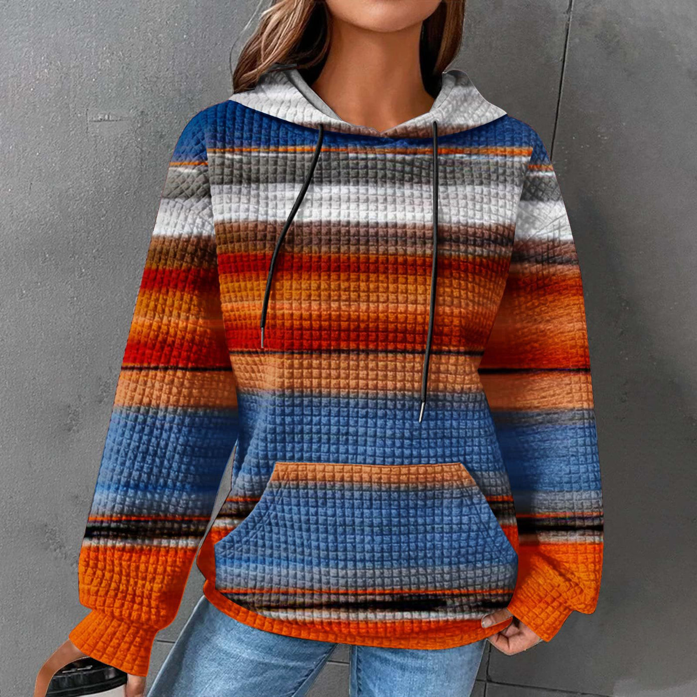 Fleur | Sunset Stripes Hoodie
