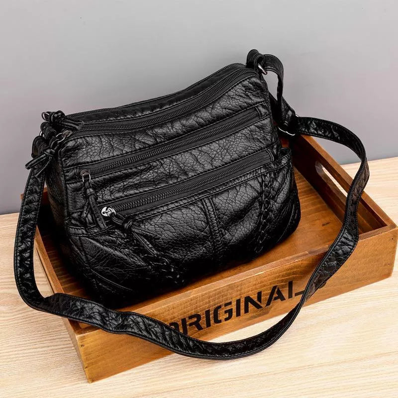 Astrid | Braided Detail Leather Crossbody