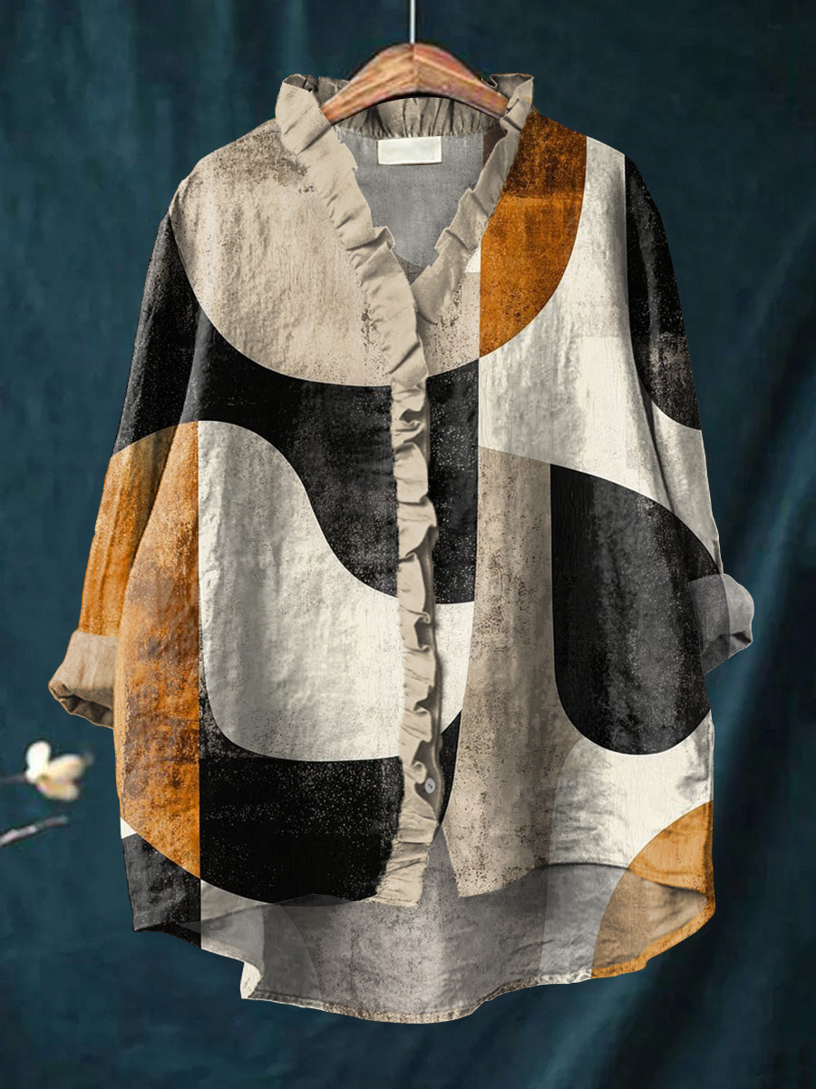Naomi | Ruffle Collar Boho Blouse
