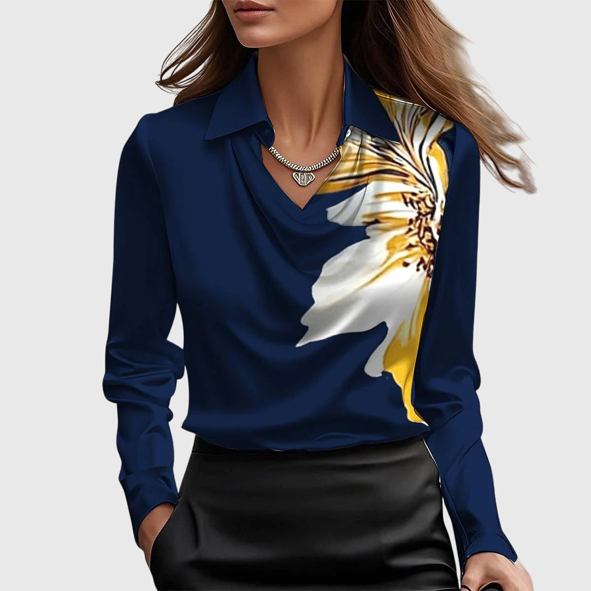 Franziska | Satin Drape Blouse
