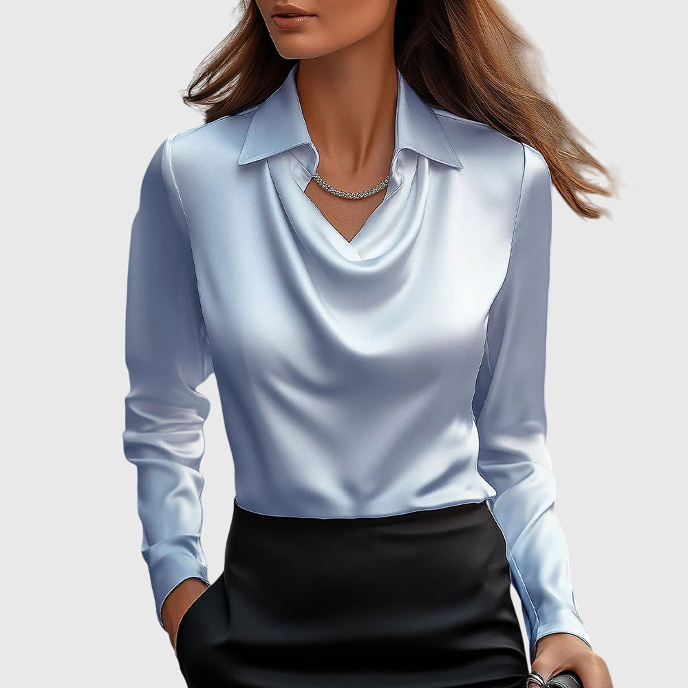 Franziska | Satin Drape Blouse