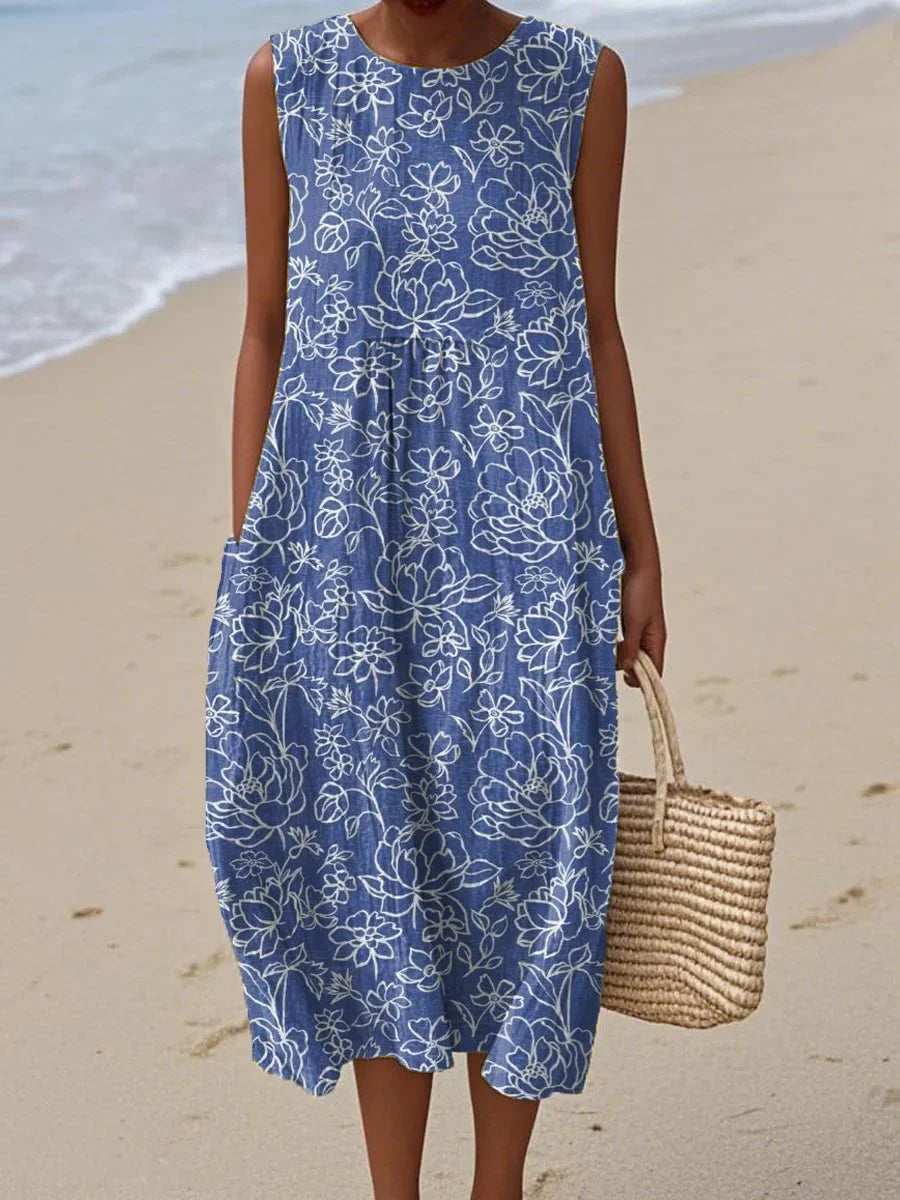 Sandra - Sleeveless Summer Pocket Dress