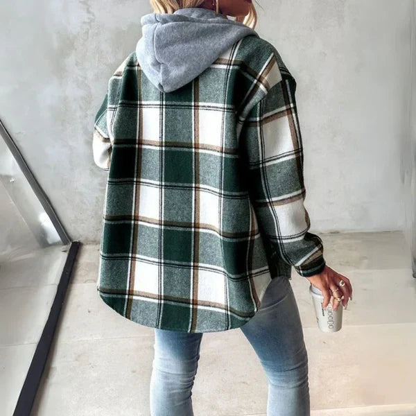Blaire | Plaid Hooded Sweater