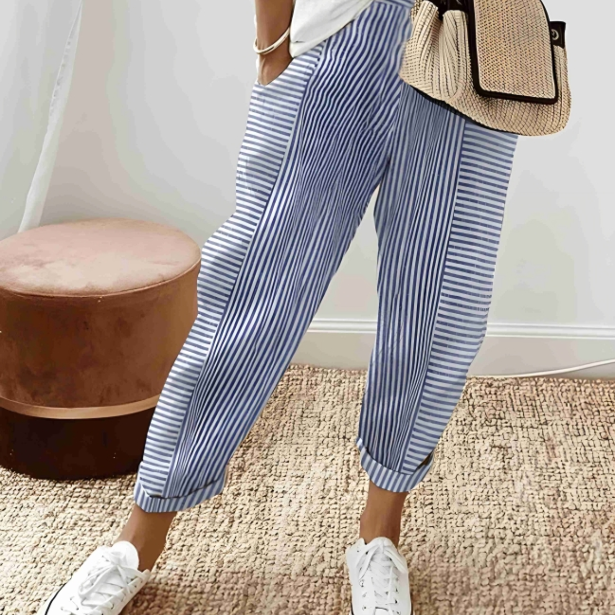 Freja | Nautical Striped Pants