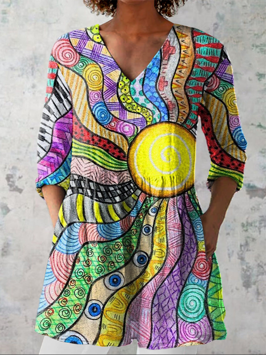 Floriana | Sunburst Art Blouse