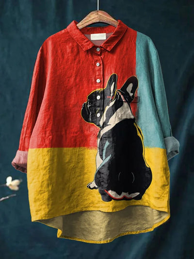 Emilia | Color Block Bulldog Shirt