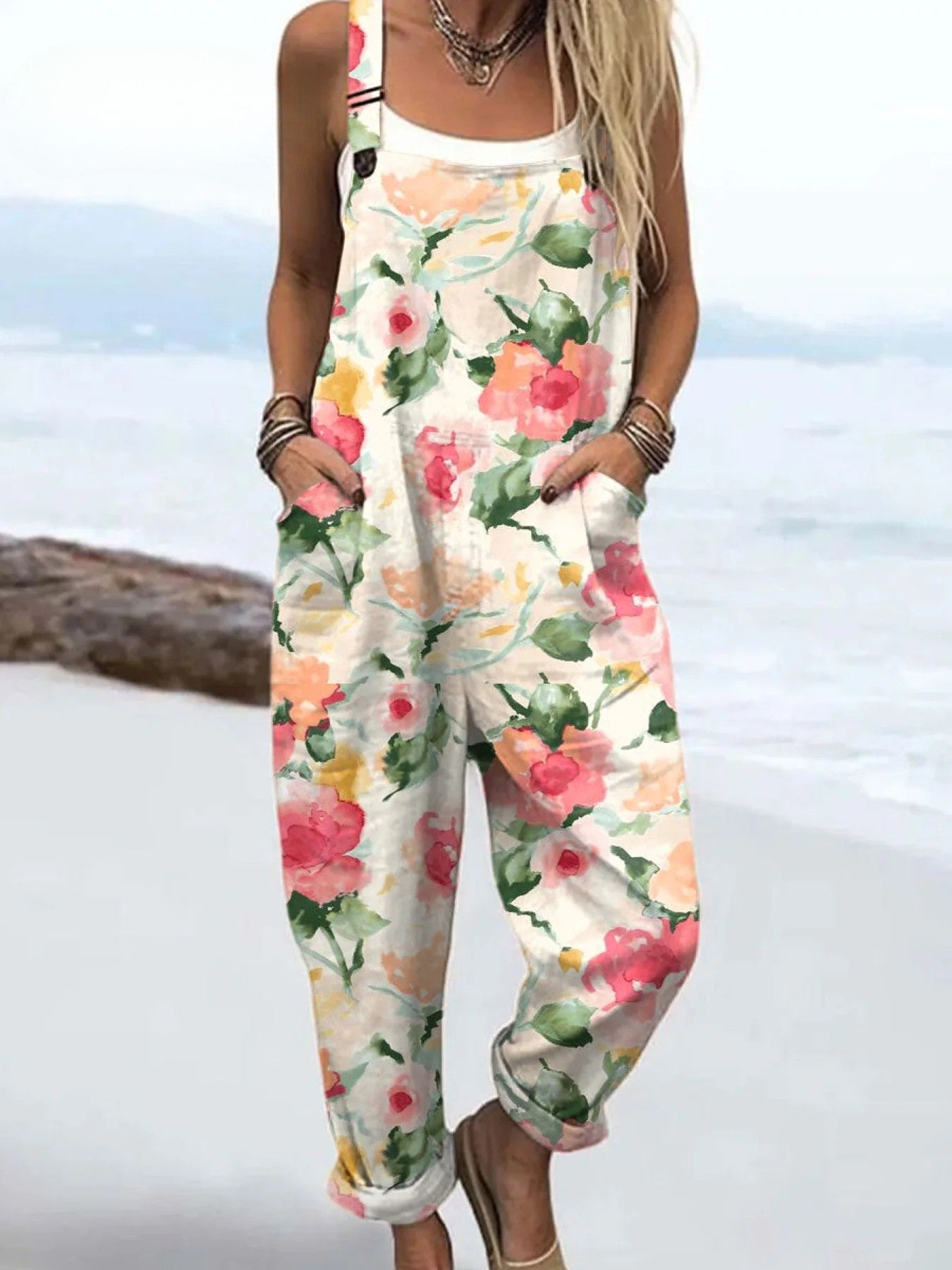 Lilo | Floral Watercolor Jumpsuit
