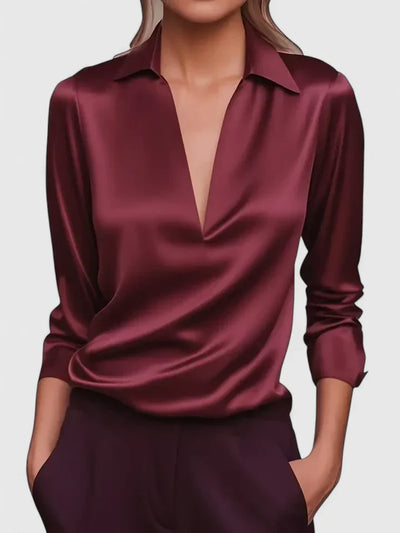 Selene | Satin Elegance Blouse