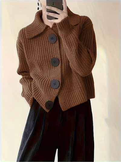 Fiora | Button-Up Knit Sweater
