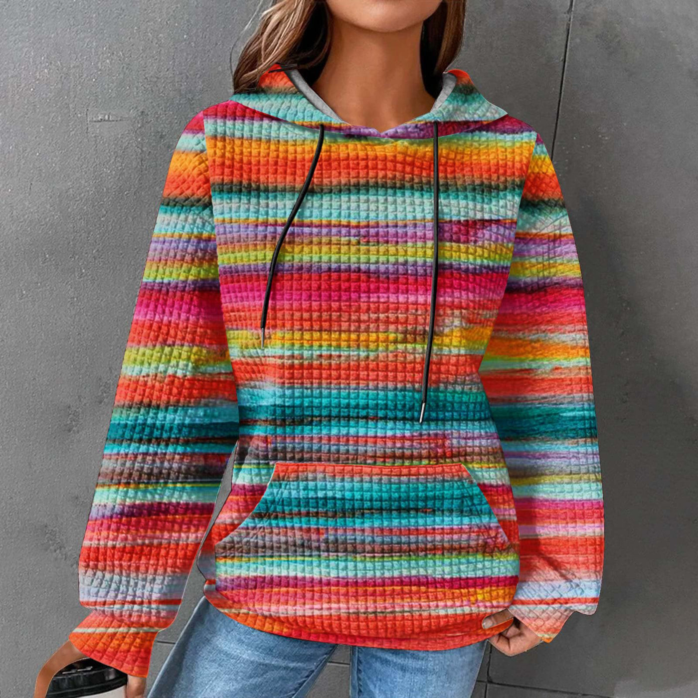 Fenna | Vibrant Stripes Hoodie