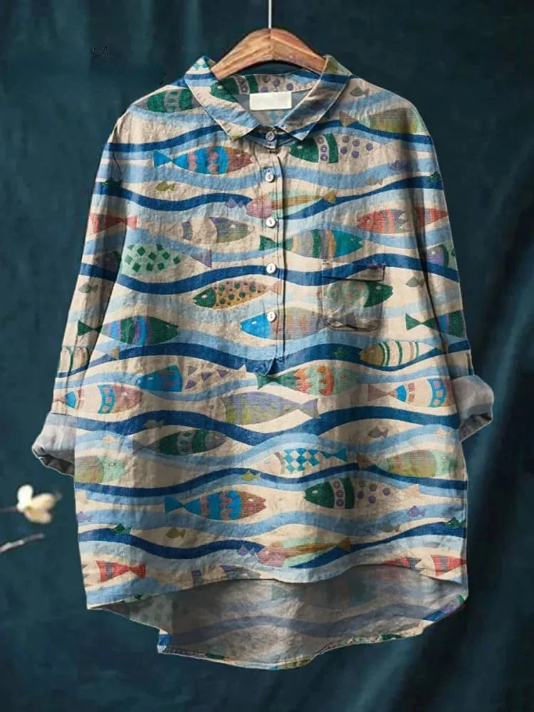 Elizabeth | Fish Frenzy Shirt