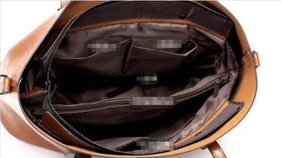 Sigrid | Minimalist Brown Leather Tote