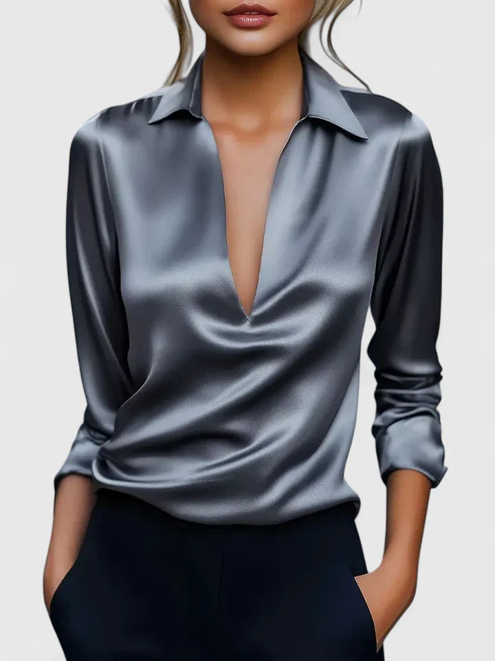 Selene | Satin Elegance Blouse