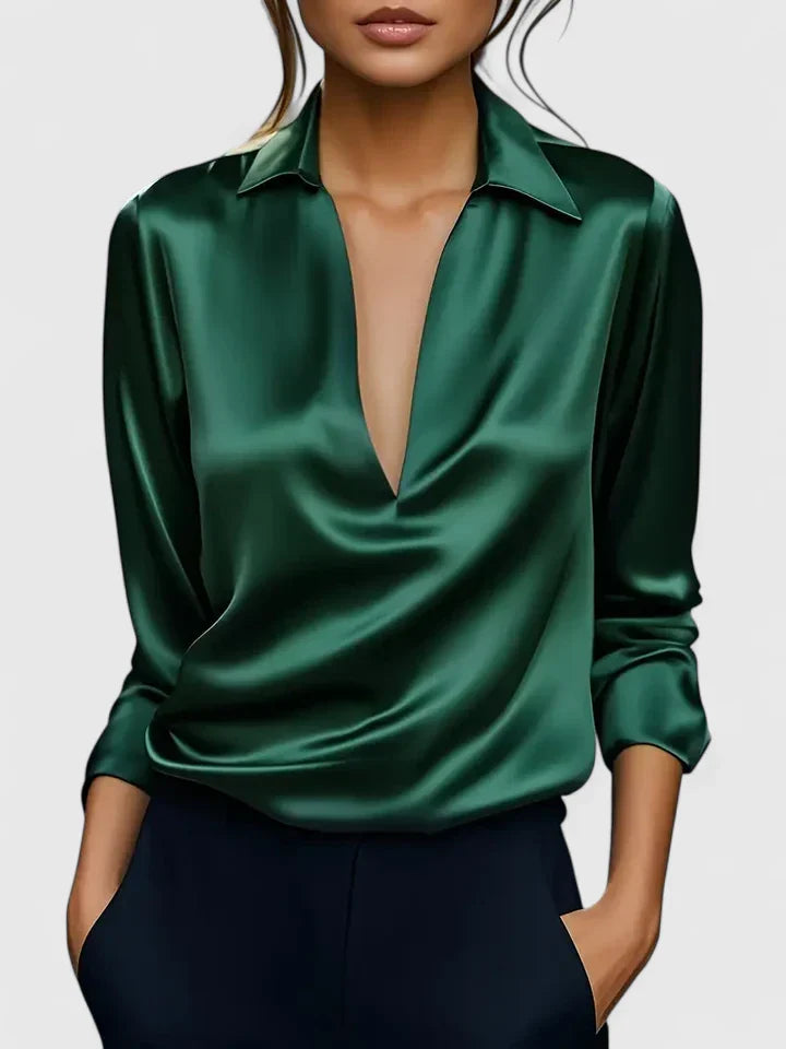 Selene | Satin Elegance Blouse