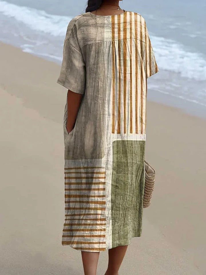 Sienna | Striped Color Block Dress
