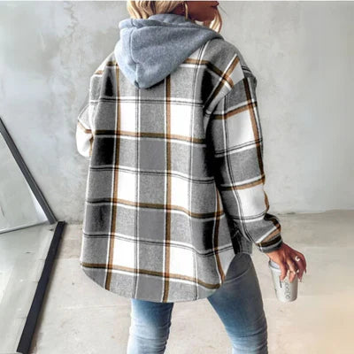 Blaire | Plaid Hooded Sweater