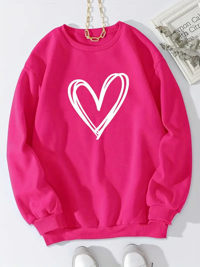 Fabienne | Heart Print Sweater