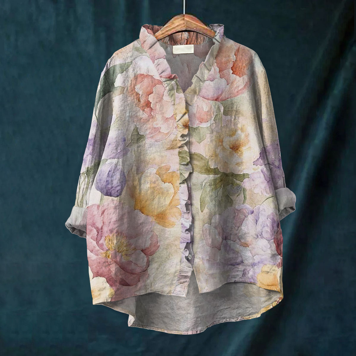 Natasha | Ruffle Collar Boho Blouse
