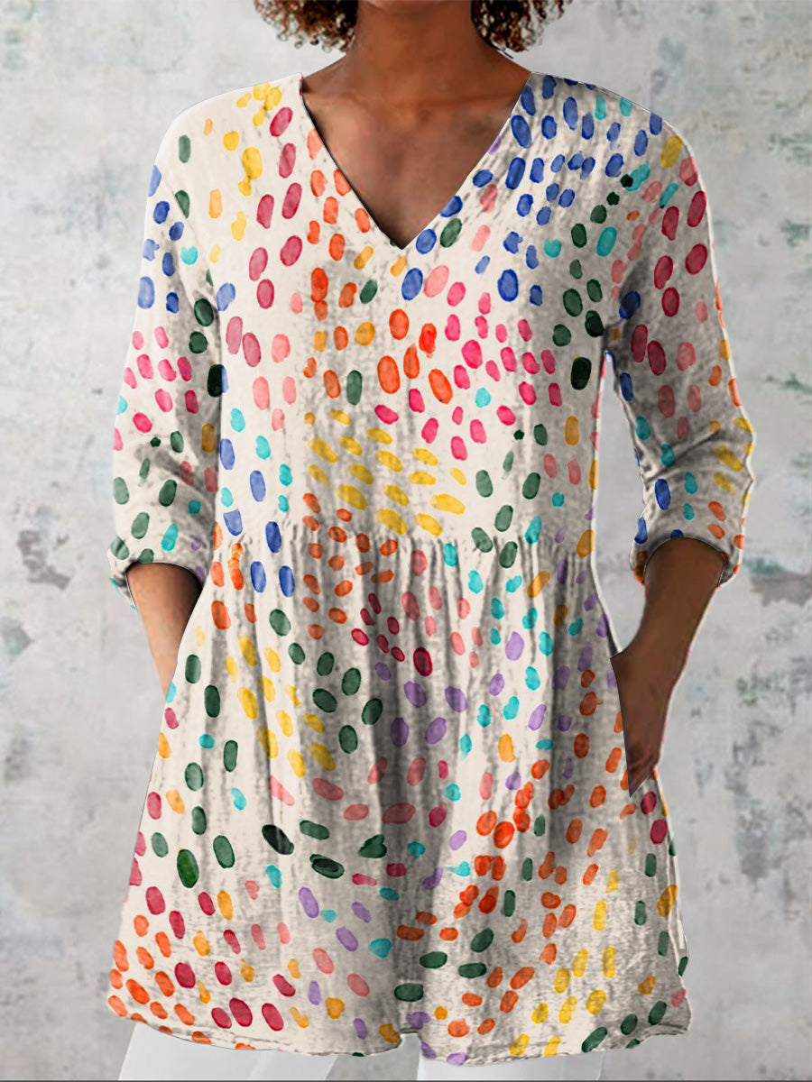 Franka | Rainbow Dots Blouse