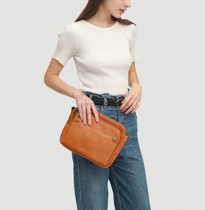 Clara | Vintage Brown Shoulder Bag