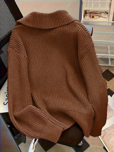 Fiora | Button-Up Knit Sweater