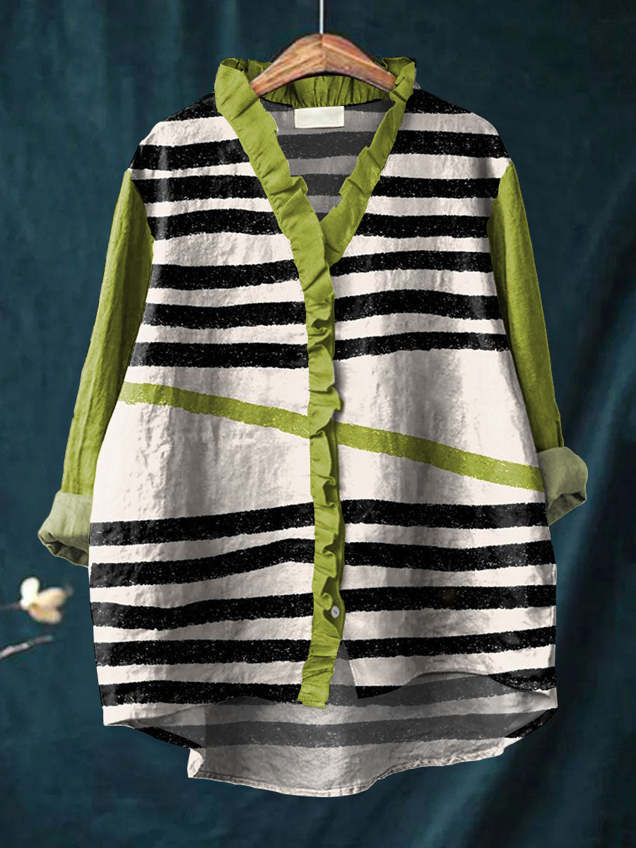 Nell | Ruffle Collar Boho Blouse