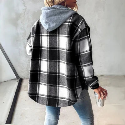 Blaire | Plaid Hooded Sweater