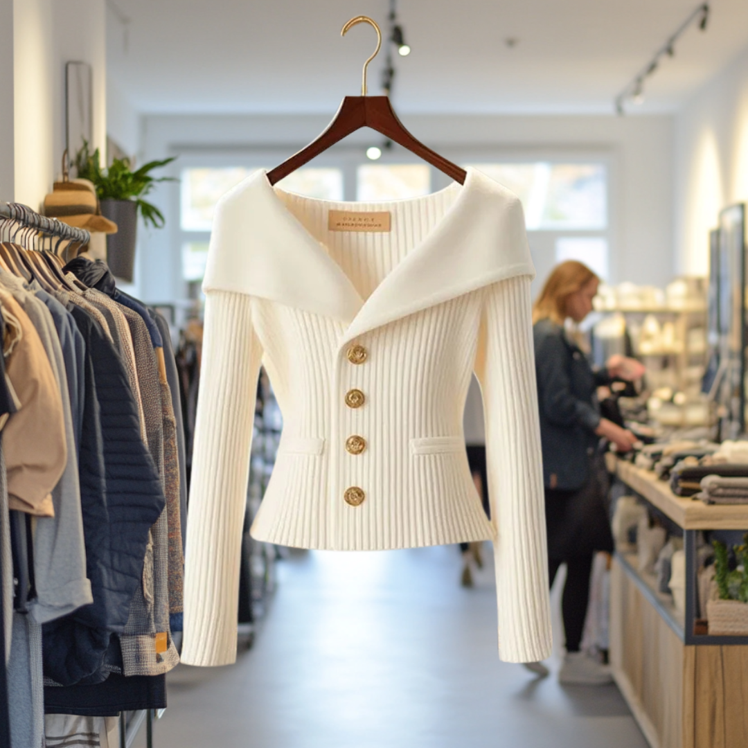 Flavia | Elegant Button Sweater