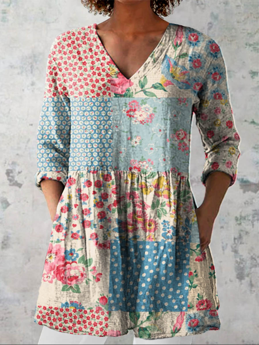 Fanchia | Patchwork Charm Blouse