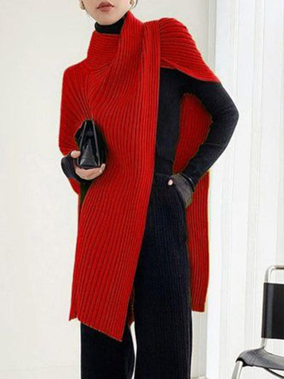 Oaklyn | Asymmetrical Drape Sweater