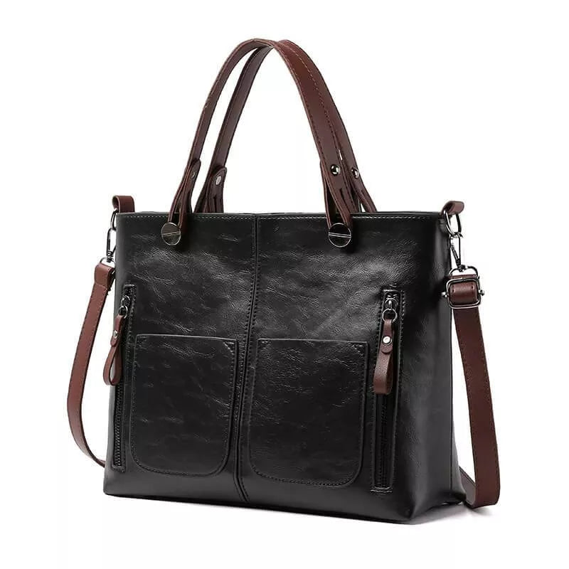 Dagmar | Dual Pocket Leather Tote