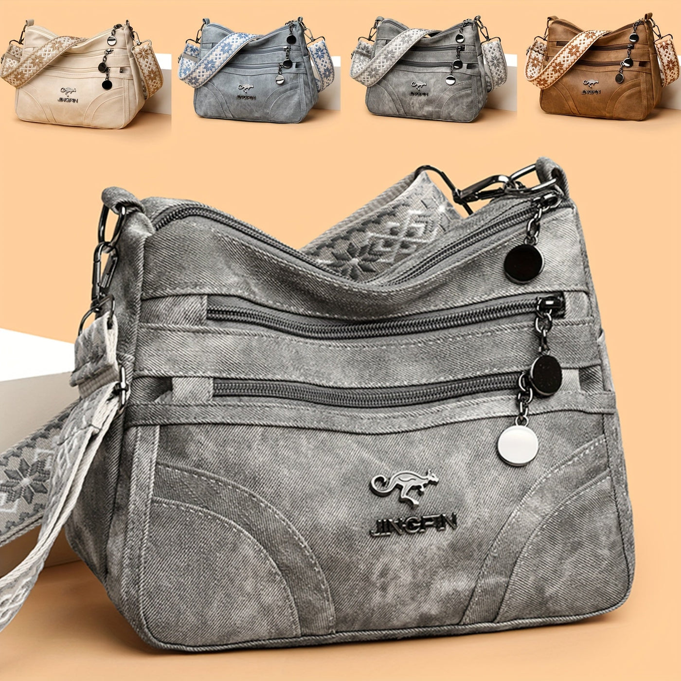 Selma | Pattern Strap Crossbody Bag