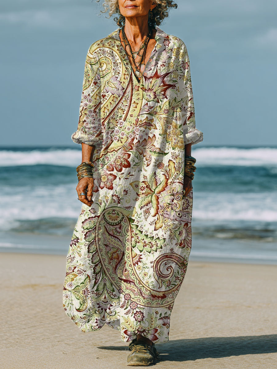 Maya | Bohemian Paisley Dress
