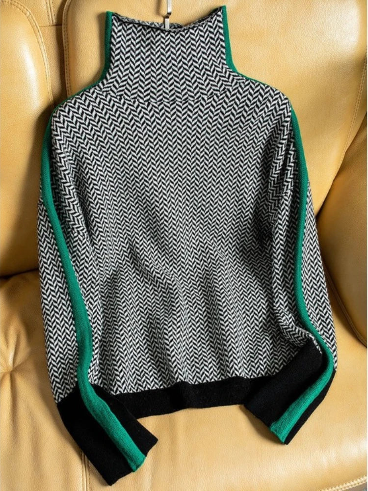 Calliope | Herringbone Knit Sweater
