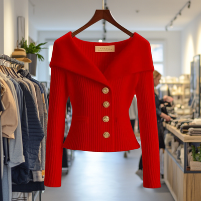 Flavia | Elegant Button Sweater
