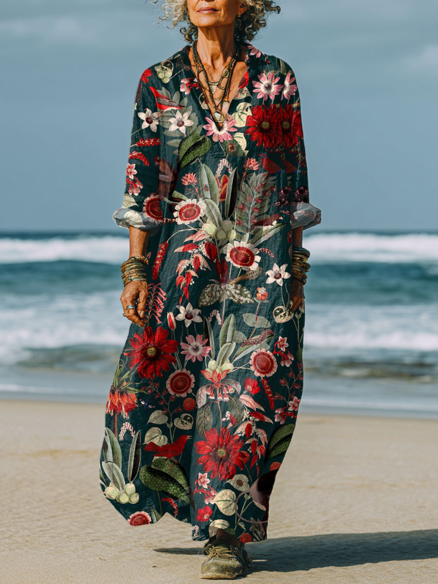 Elena | Bold Floral Garden Dress