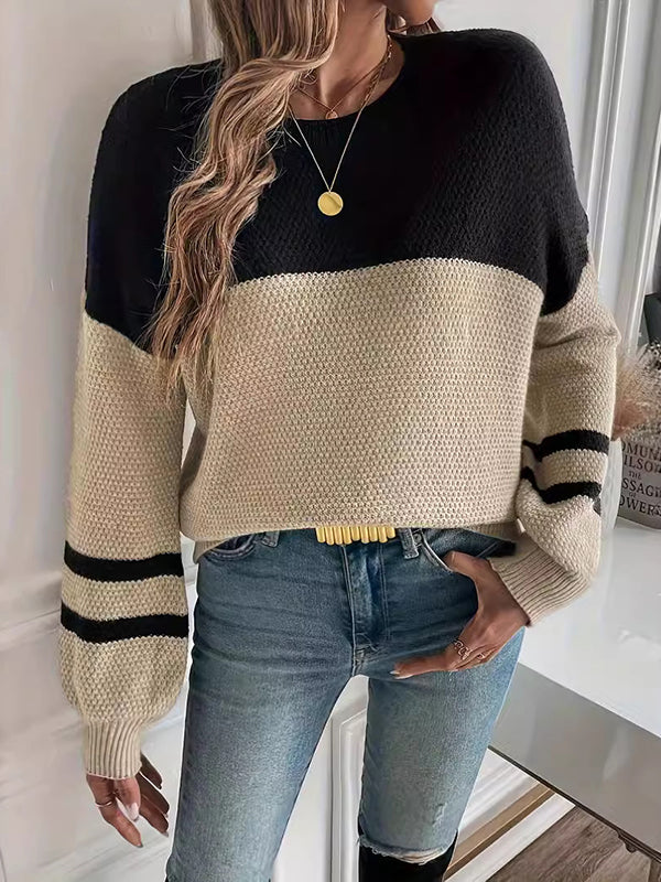 Autumn | Contrast Knit Sweater