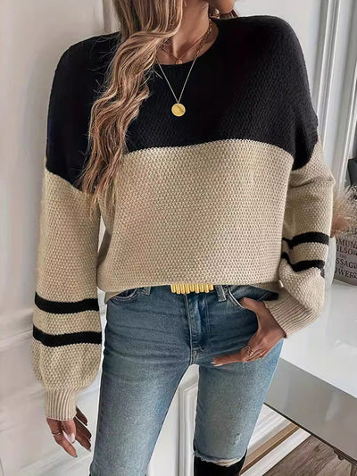 Autumn | Contrast Knit Sweater