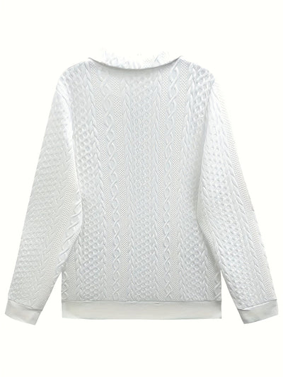 Fiona-Marie | Cable Knit Half-Zip Sweater