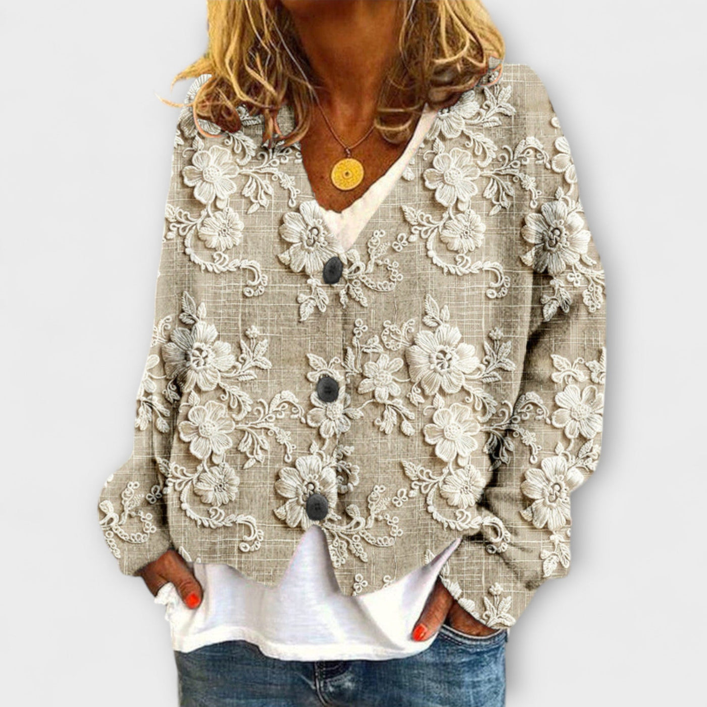 Vilma | Embroidered Button Blouse
